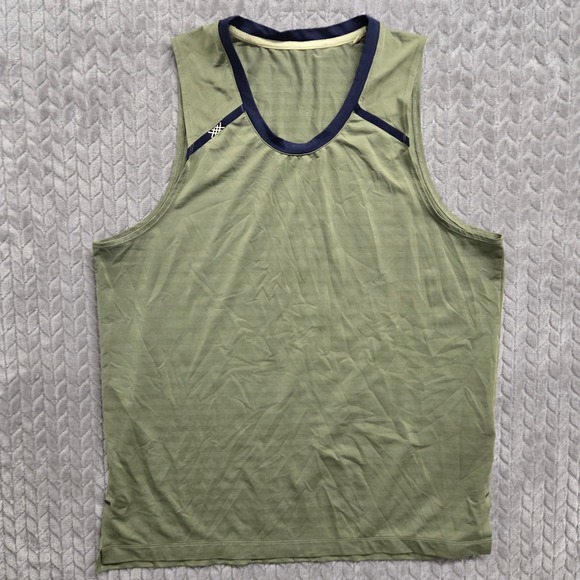 Rhone Swift Men's Tank Top Sleeveless Athletic Training Gym Olive Green Large - Picture 1 of 9